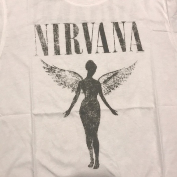 SOLD OUT White Nirvana Vintage Concert Band Graphic Tee - Picture 7 of 7